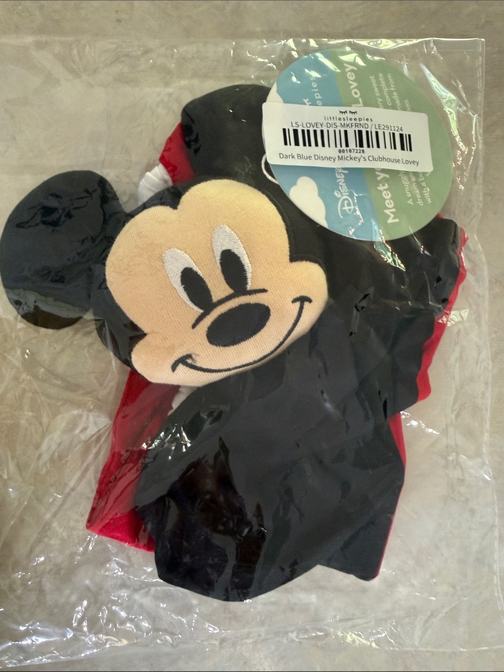 Little Sleepies Mickey Mouse Lovey